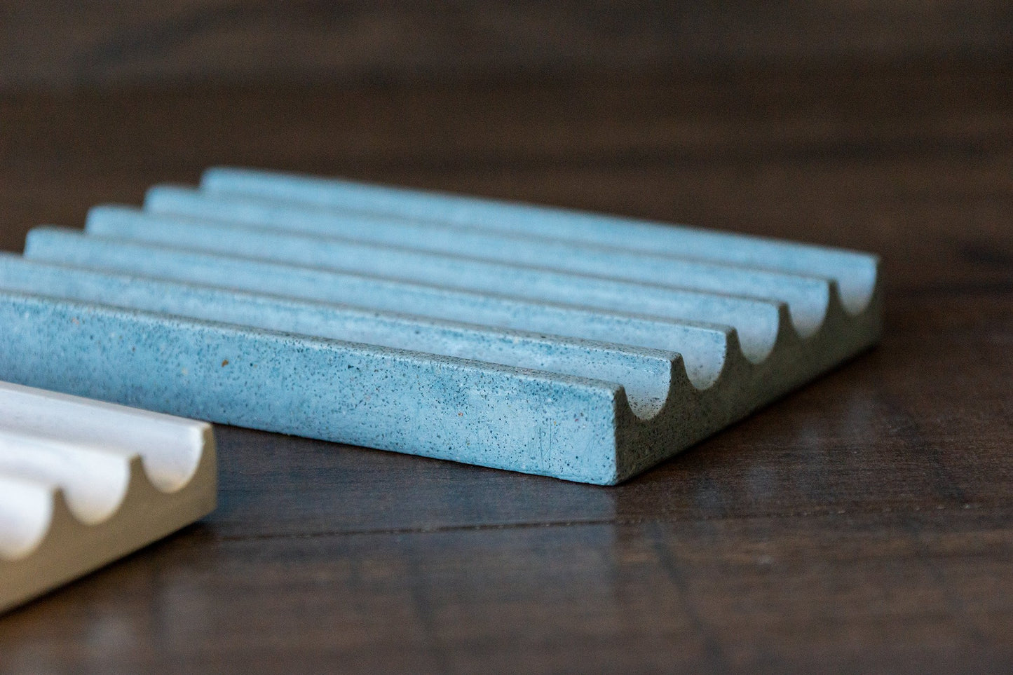 Concrete Soap Dish // Light Blue Terrazzo