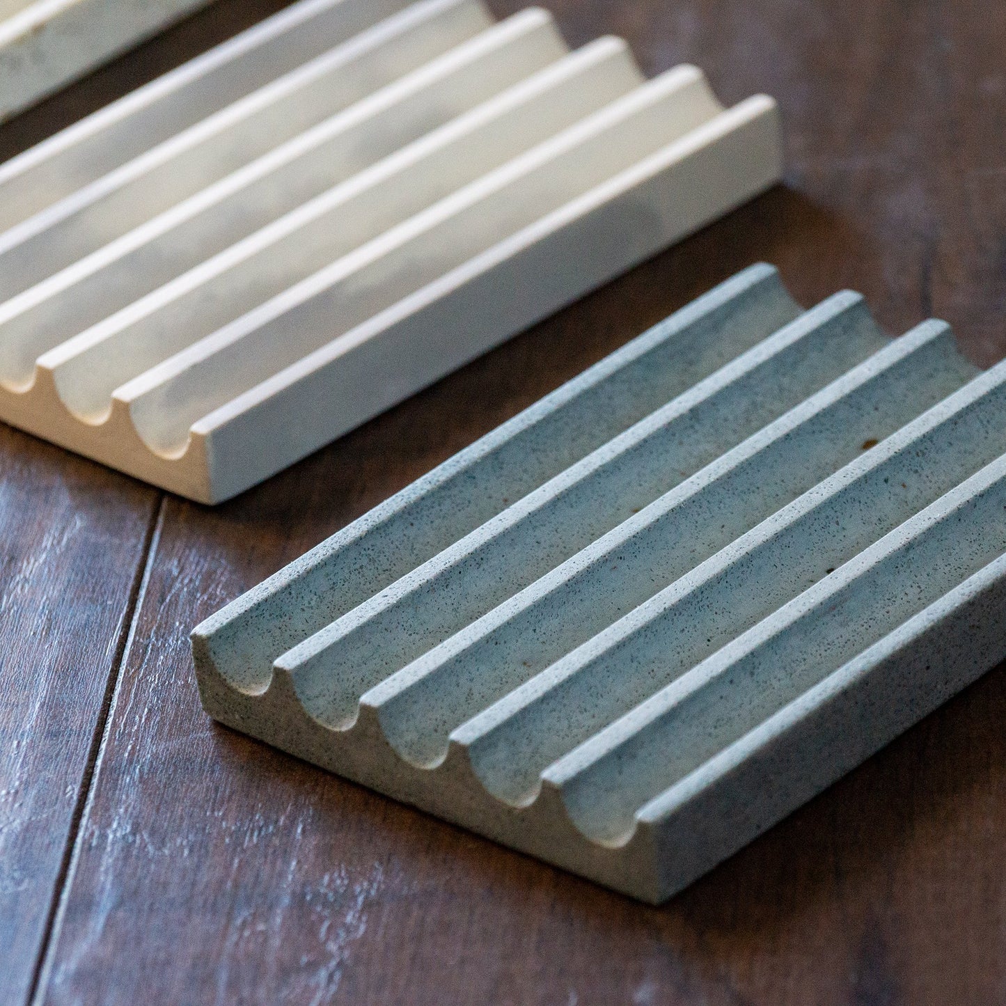 Concrete Soap Dish // Light Blue Terrazzo
