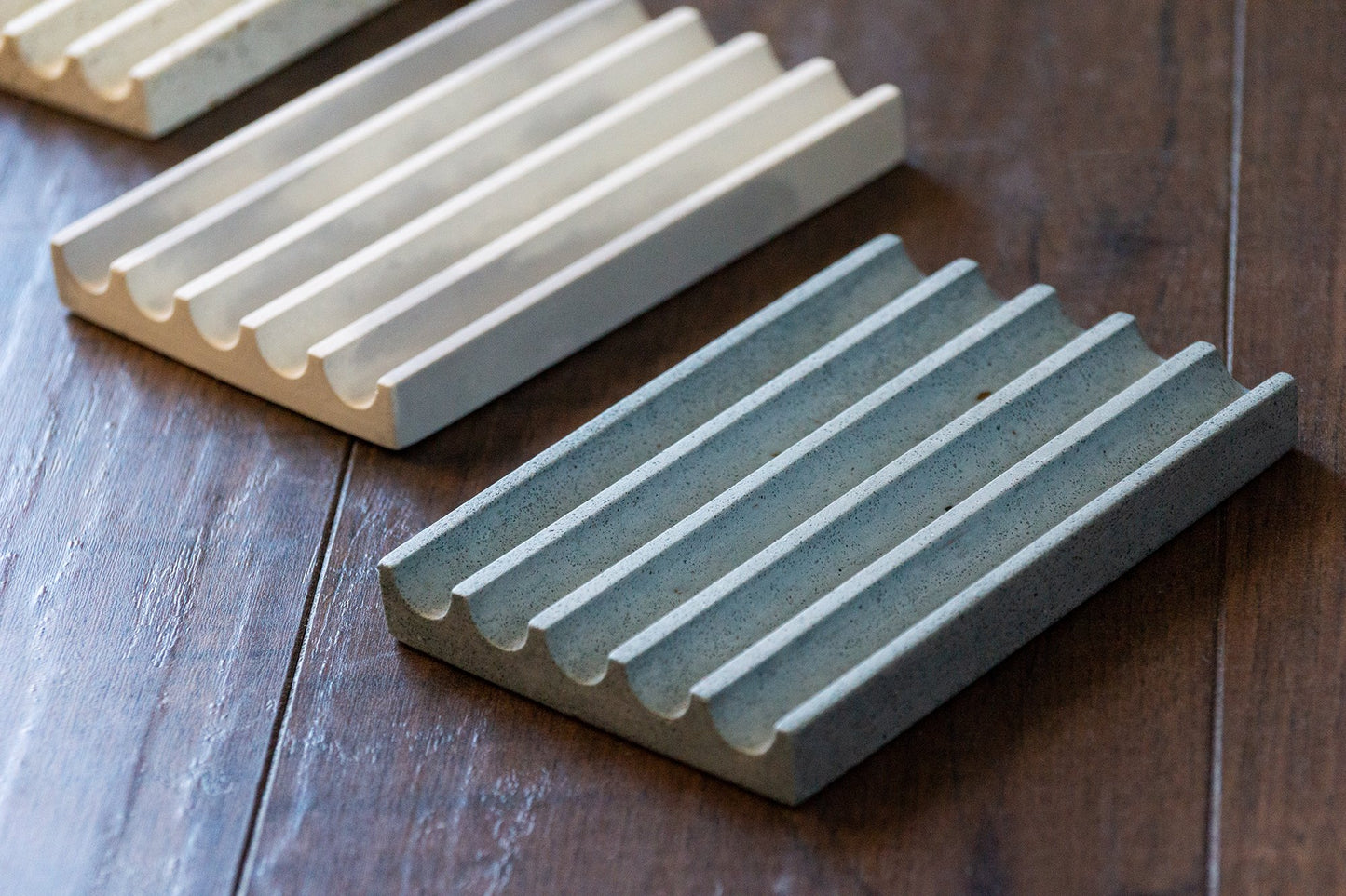 Concrete Soap Dish // Light Blue Terrazzo