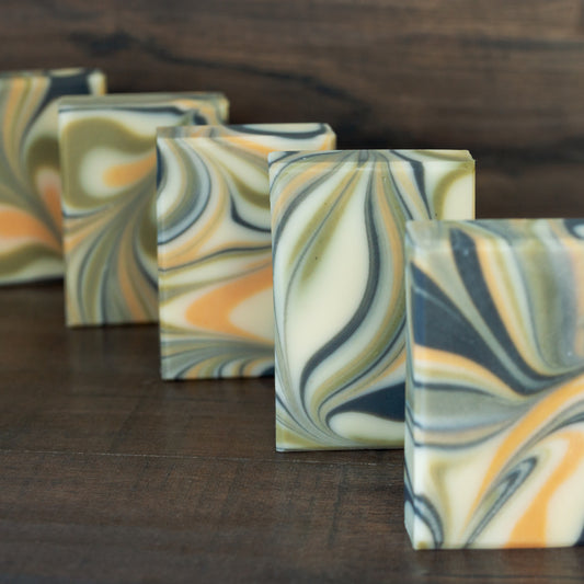 Into The Woods // Cedar Rosemary Soap with Charcoal, Clay & Spinach