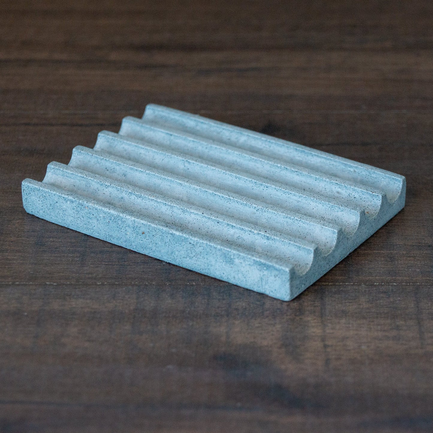 Concrete Soap Dish // Light Blue Terrazzo