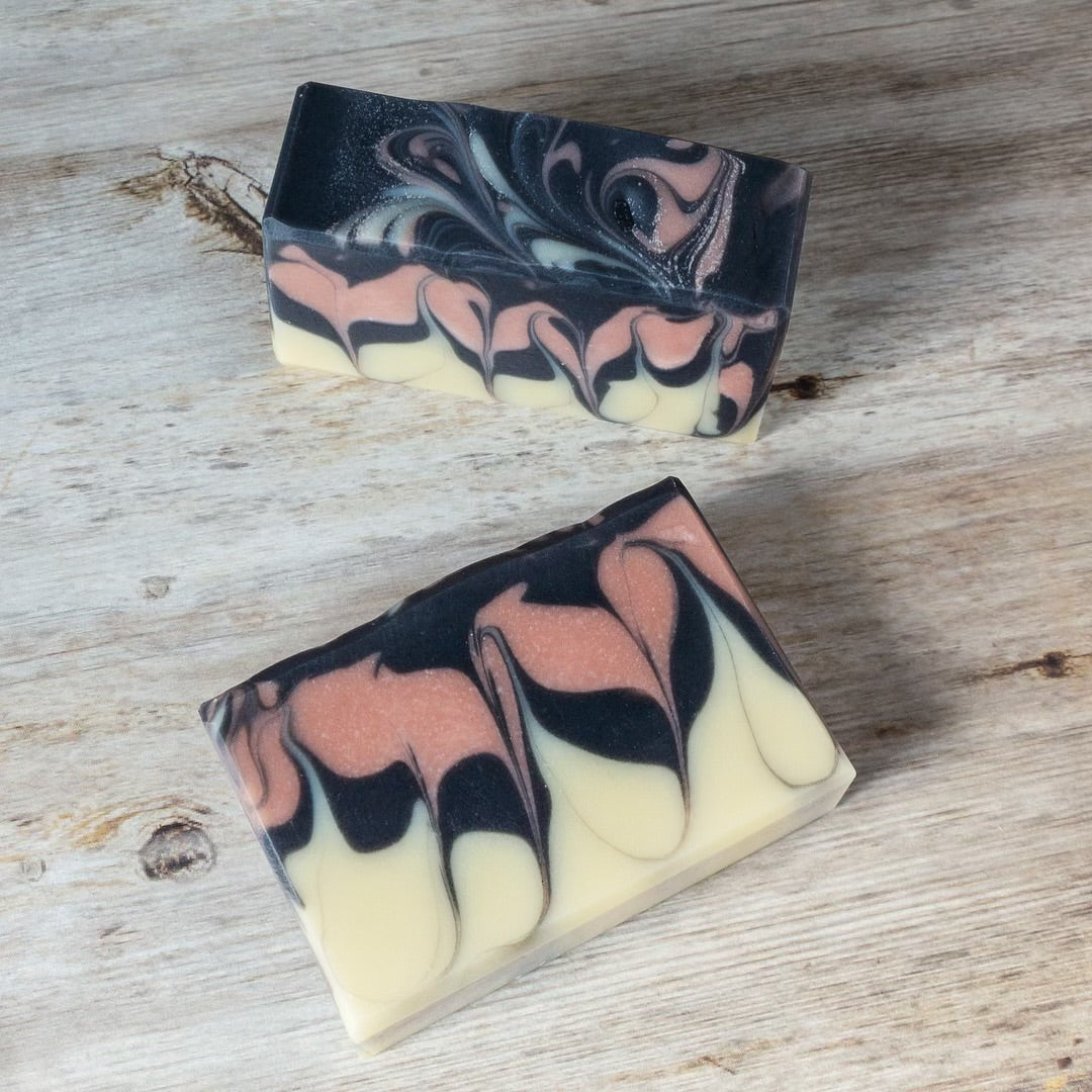 Black Pearl // Black Pepper & Grapefruit Charcoal & Rose Clay Soap